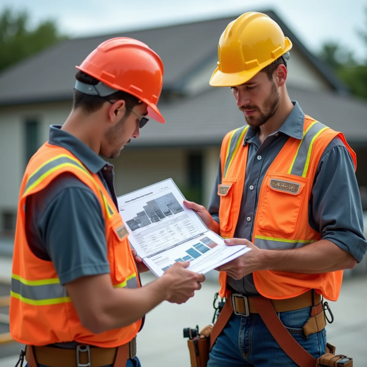 Roofing materials, blueprint and cost estimation tools