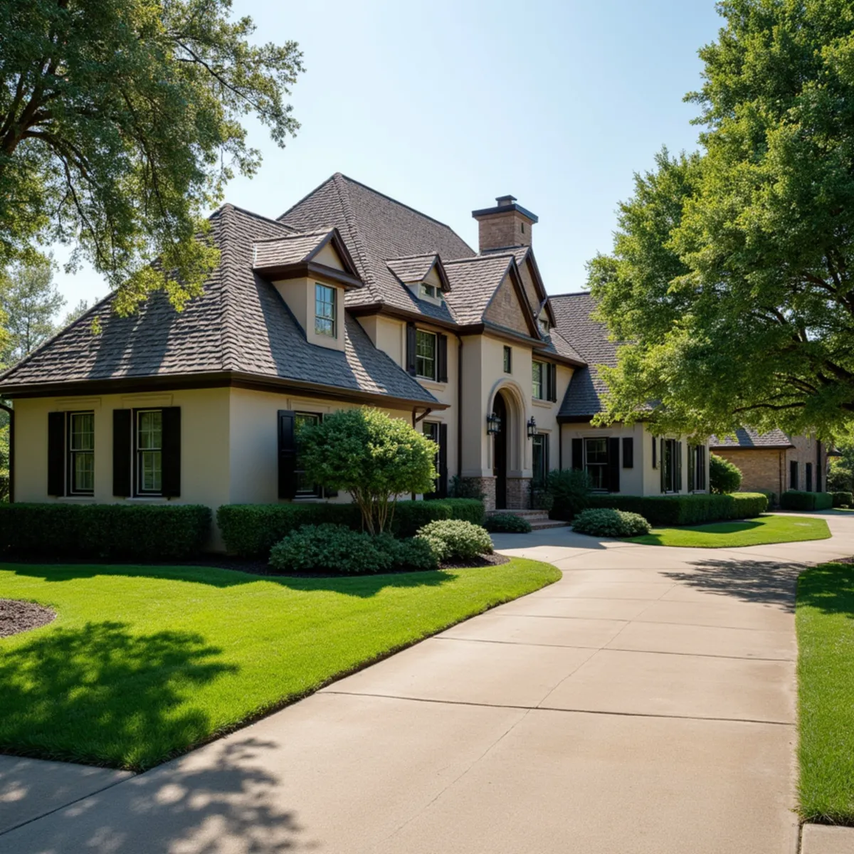 Residential roofing architecture and roofline in Bellaire, TX