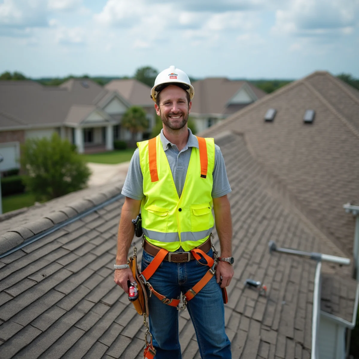 PRIME REPAIR SERVICES L&R LLC roofing crew working on a home in Channelview, TX
