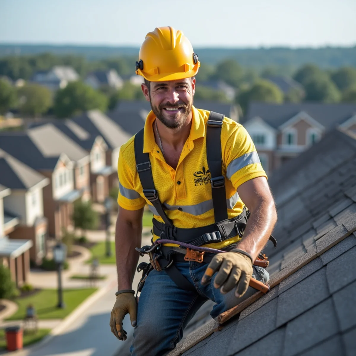 PRIME REPAIR SERVICES L&R LLC roofing crew working on a home in Energy Corridor, TX