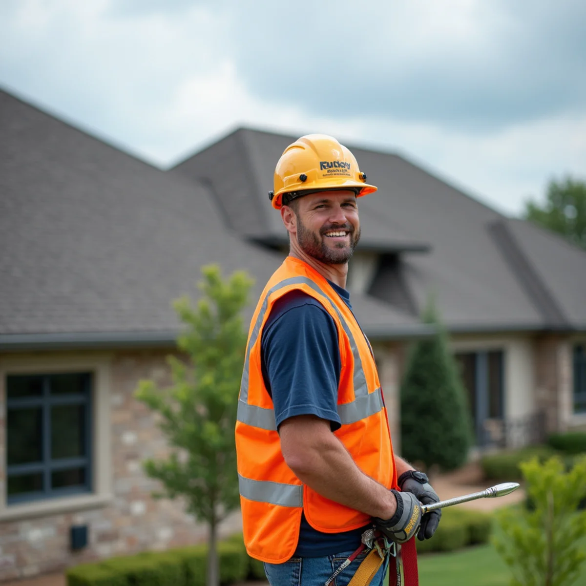 PRIME REPAIR SERVICES L&R LLC roofing crew working on a home in Hedwig Village, TX