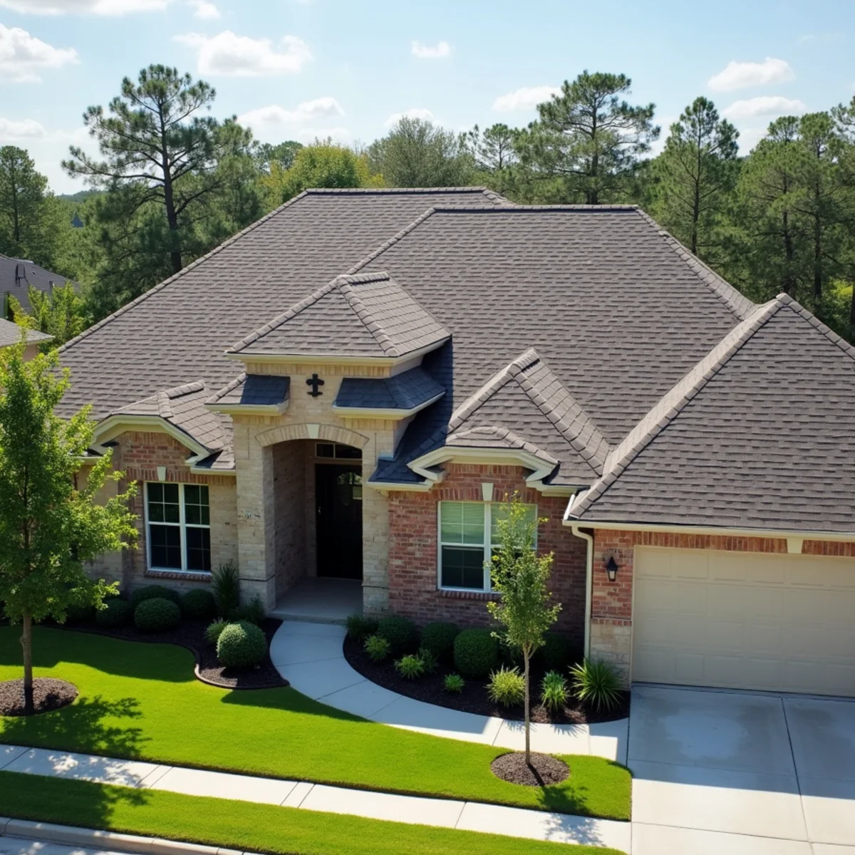 Residential roofing architecture and roofline in Hockley, TX