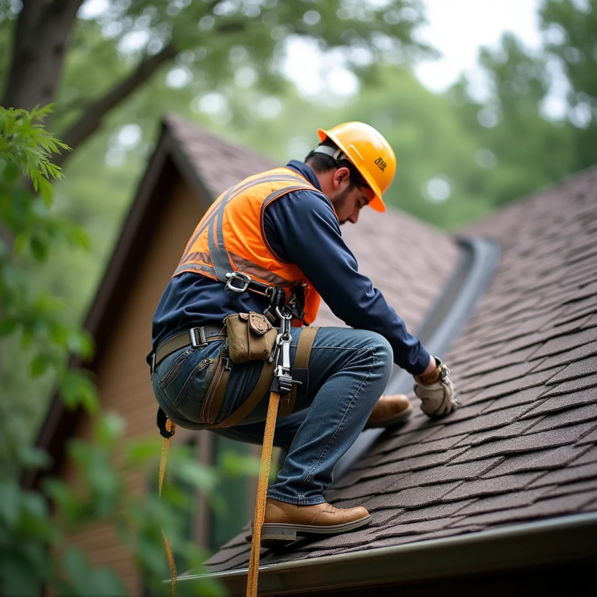 PRIME REPAIR SERVICES L&R LLC roofing crew working on a home in Kingwood, TX