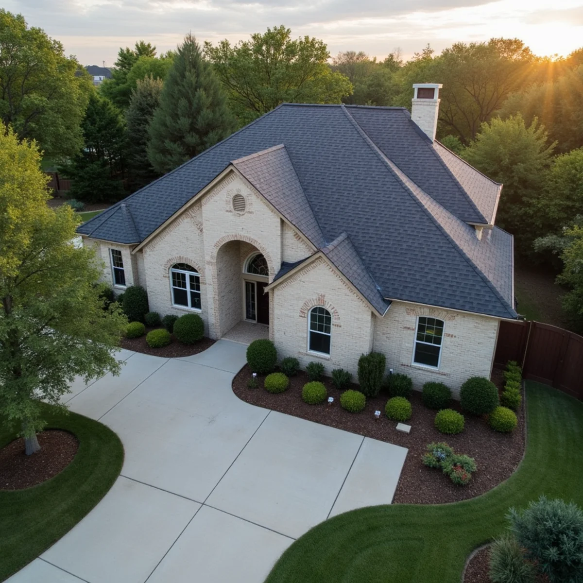 Residential roofing architecture and roofline in New Territory, TX