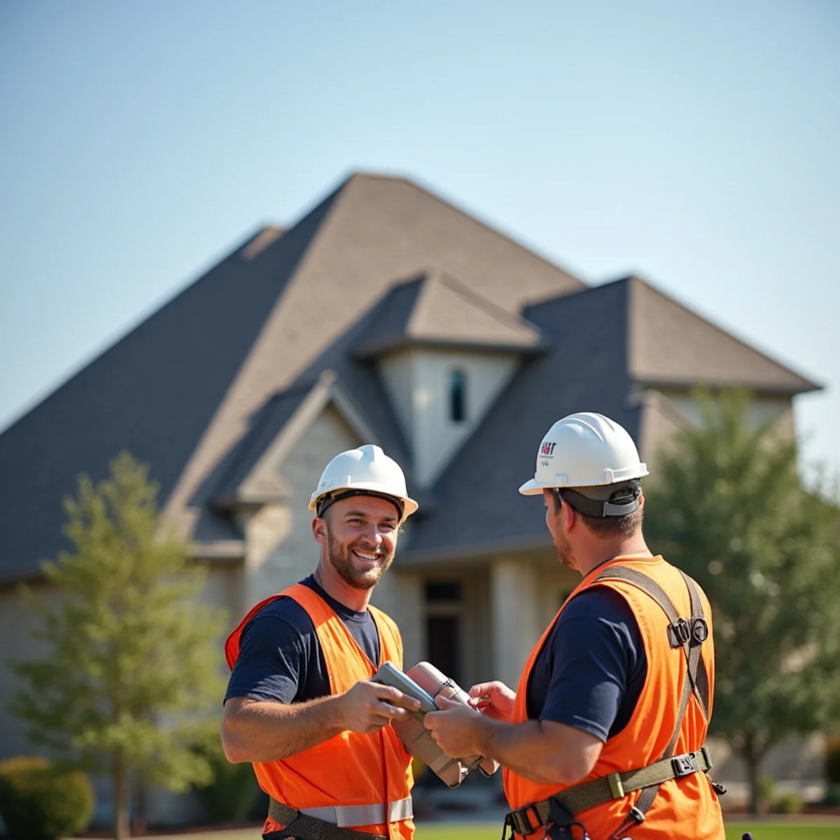PRIME REPAIR SERVICES L&R LLC roofing crew working on a home in New Territory, TX