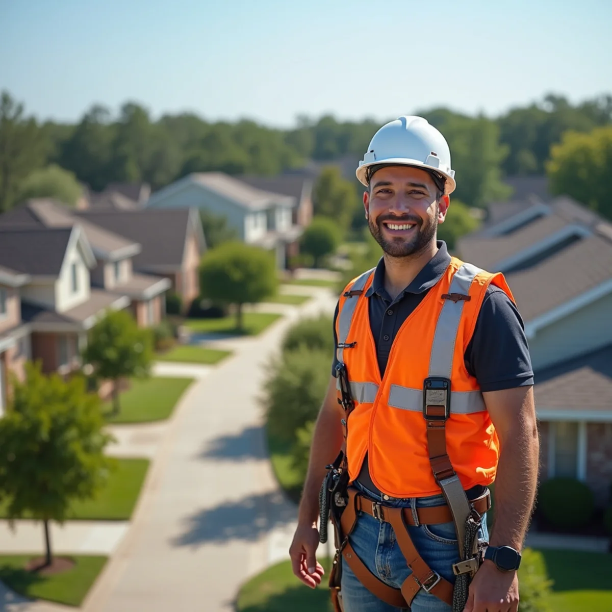 PRIME REPAIR SERVICES L&R LLC roofing crew working on a home in Pasadena, TX