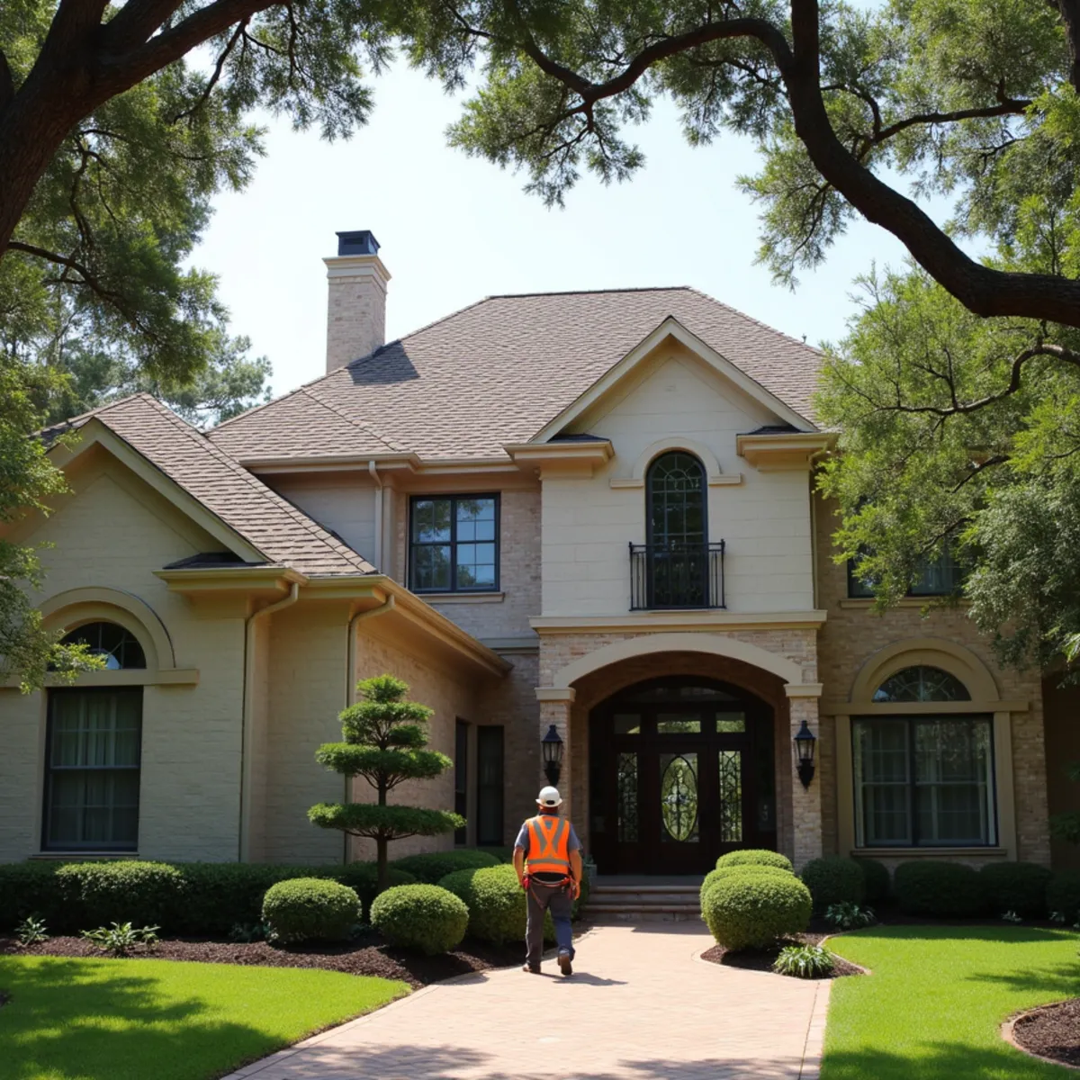 Residential roofing architecture and roofline in Pecan Grove, TX