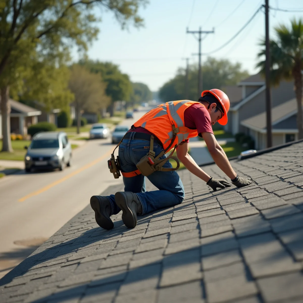 Residential roofing architecture and roofline in Rosenberg, TX