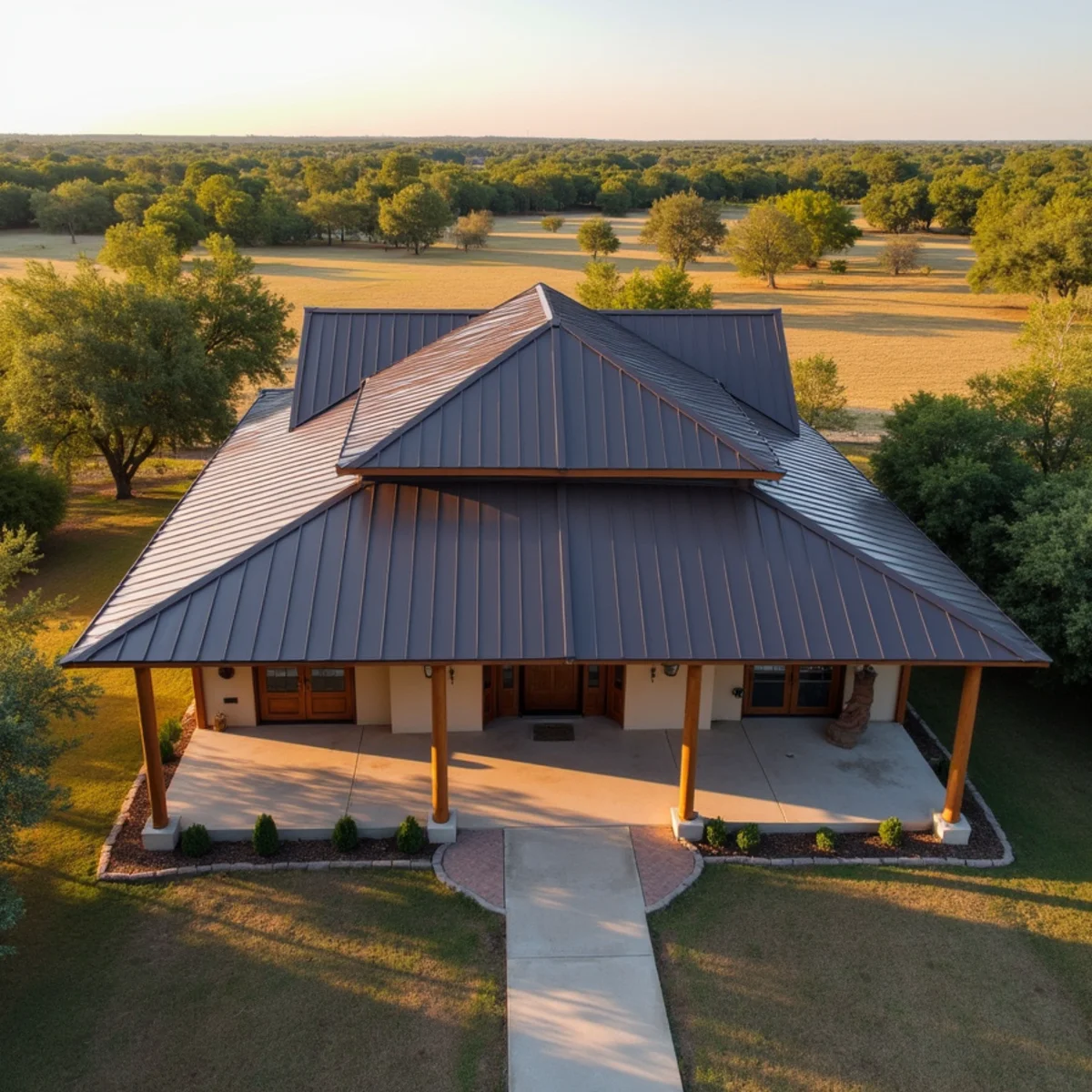 Residential roofing architecture and roofline in Santa Fe, TX