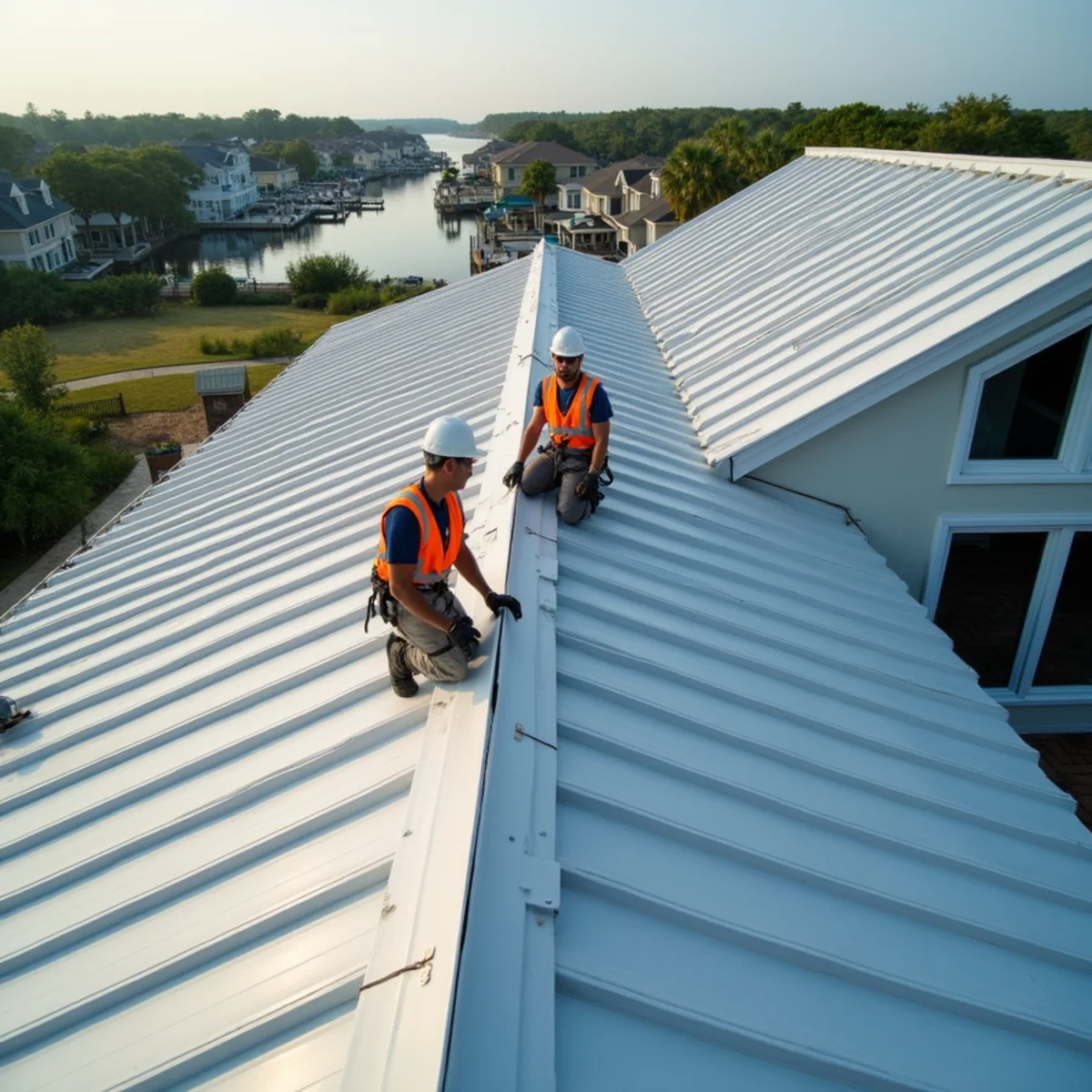Residential roofing architecture and roofline in Seabrook, TX