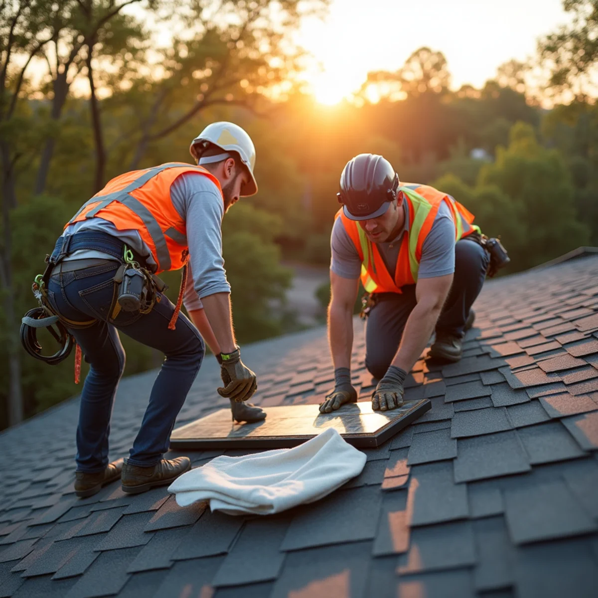 Residential roofing architecture and roofline in Southside Place, TX