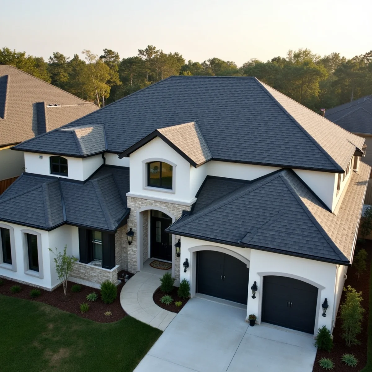 Residential roofing architecture and roofline in Spring Valley Village, TX