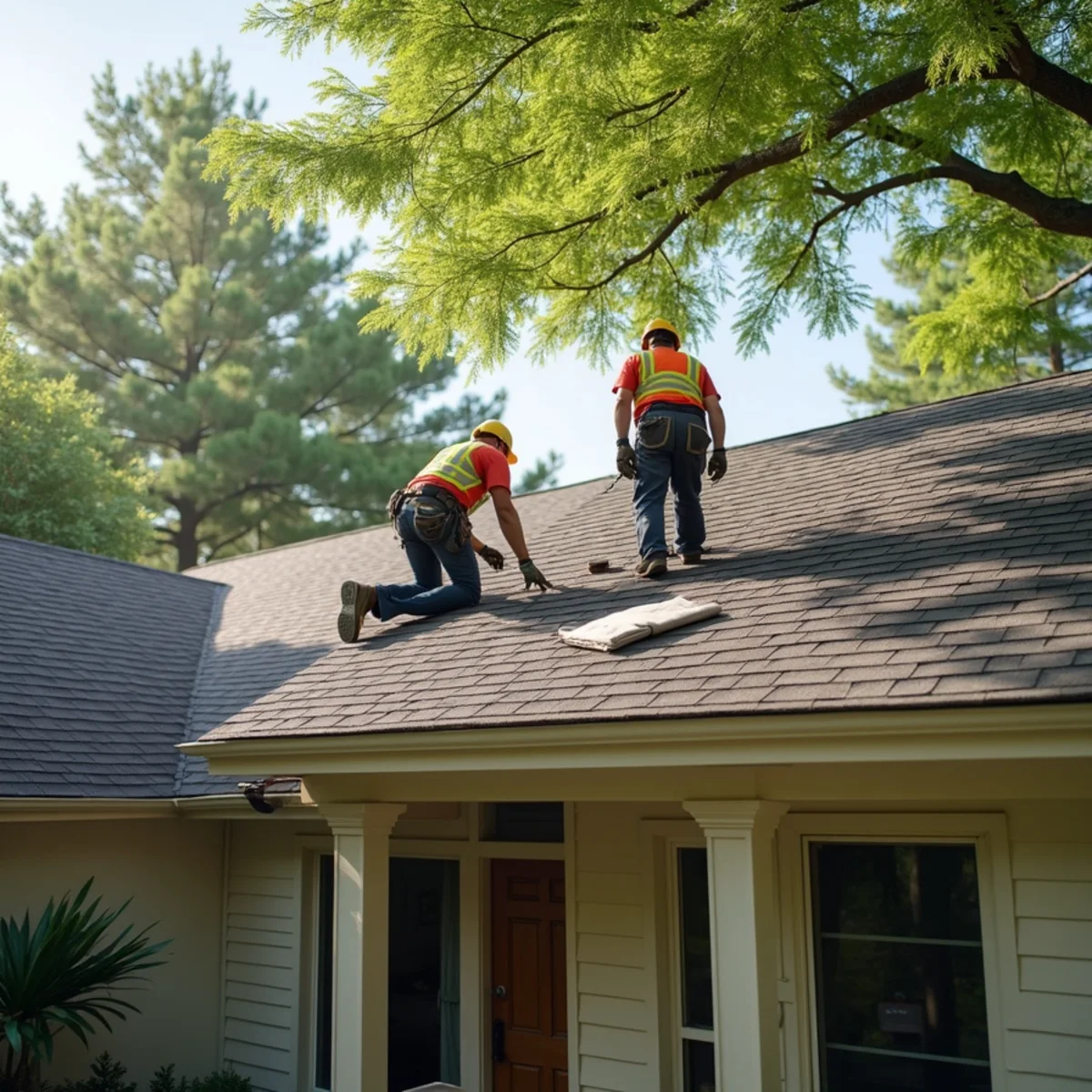 Residential roofing architecture and roofline in Spring, TX