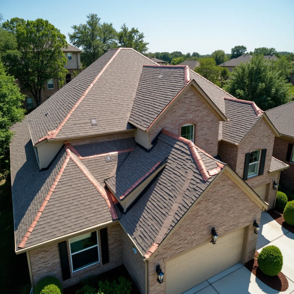 Residential roofing architecture and roofline in Sugar Land, TX