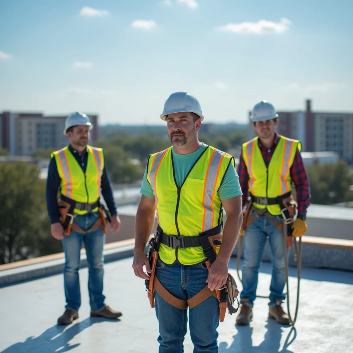 PRIME REPAIR SERVICES L&R LLC roofing crew working on a home in Webster, TX
