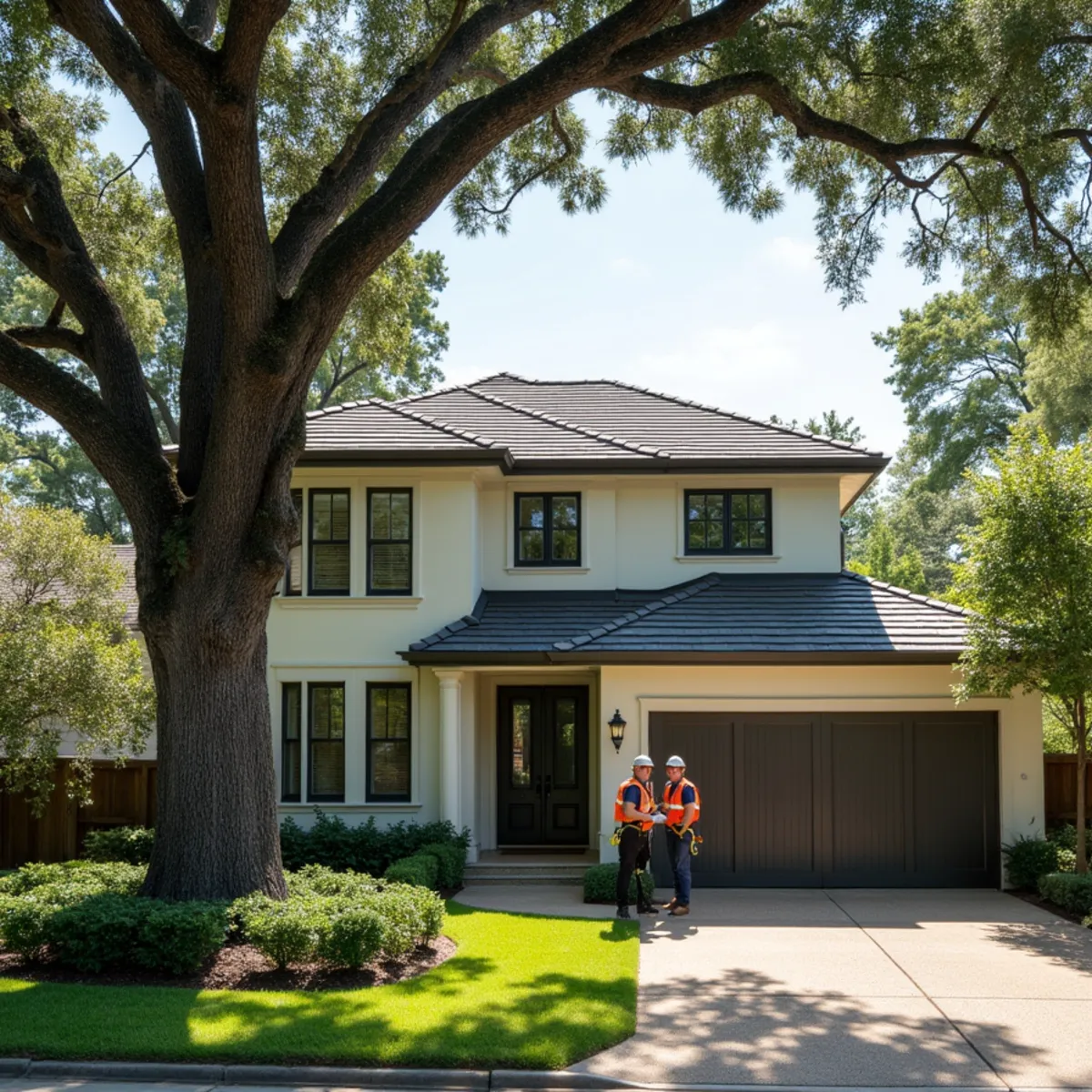 Residential roofing architecture and roofline in West University Place, TX