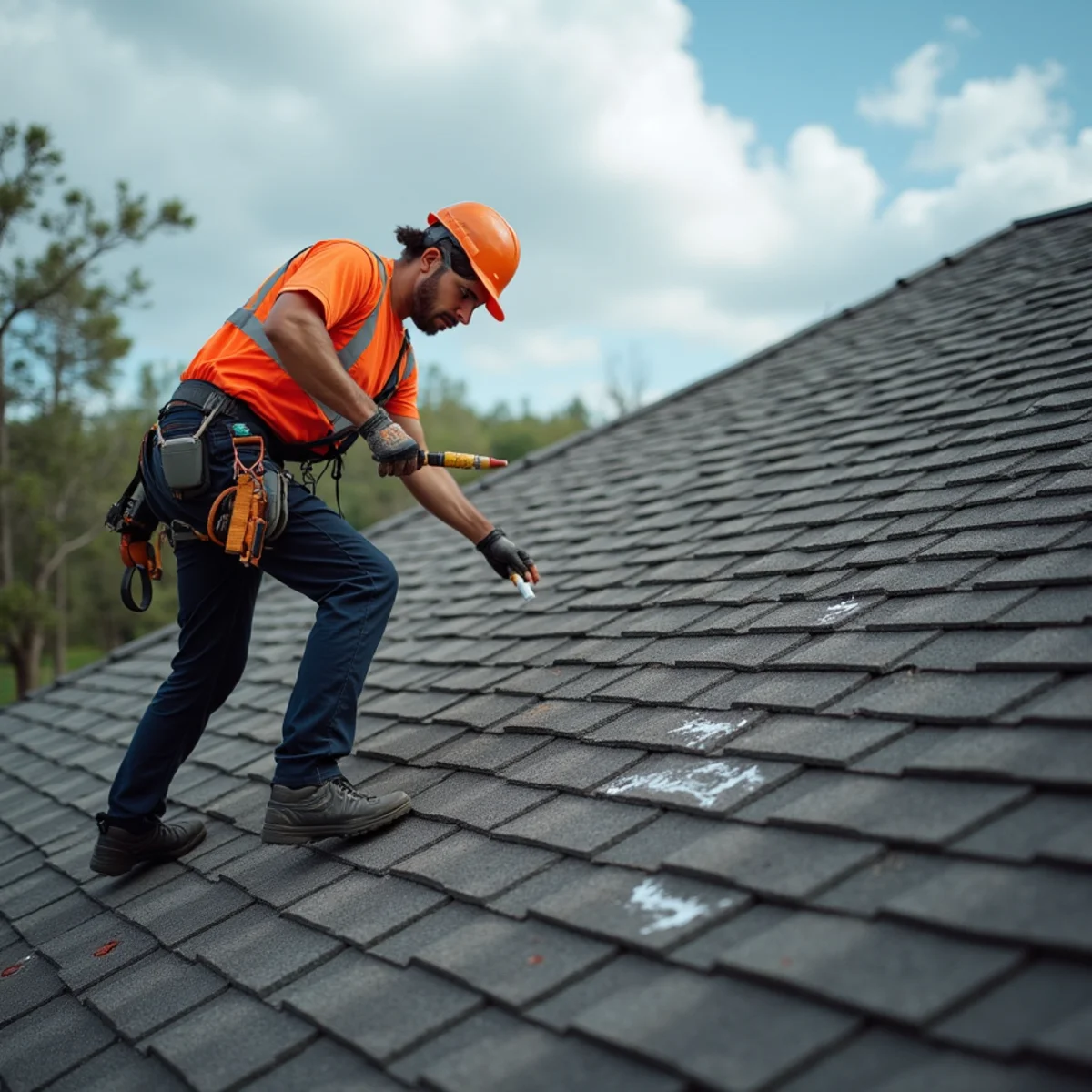 Hurricane and tropical storm damage roof repair in Houston TX